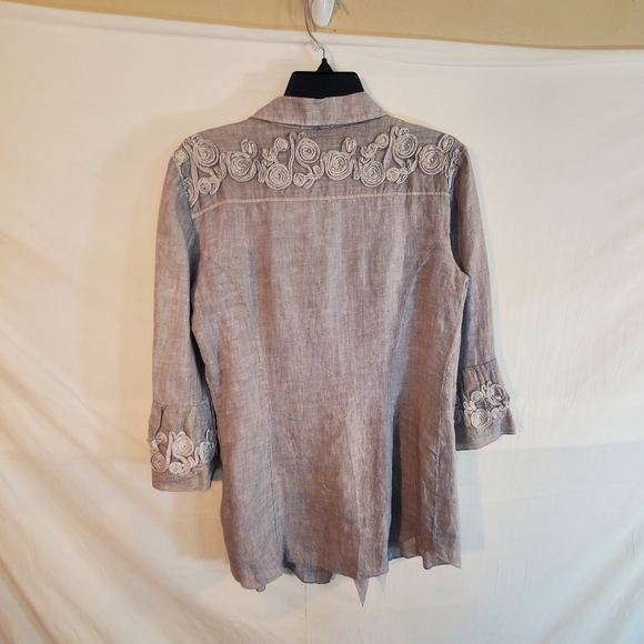 Daniela Dallavalle Arte Pura Long Sleeve Button Up Shirt New without Tags - Picture 5 of 6